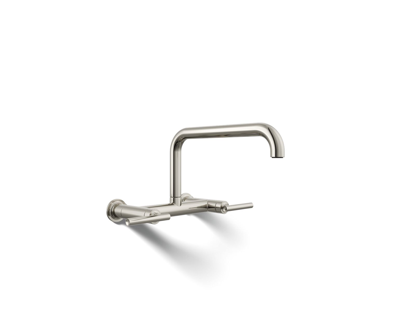 Purist Two-hole wall-mount bridge kitchen sink faucet