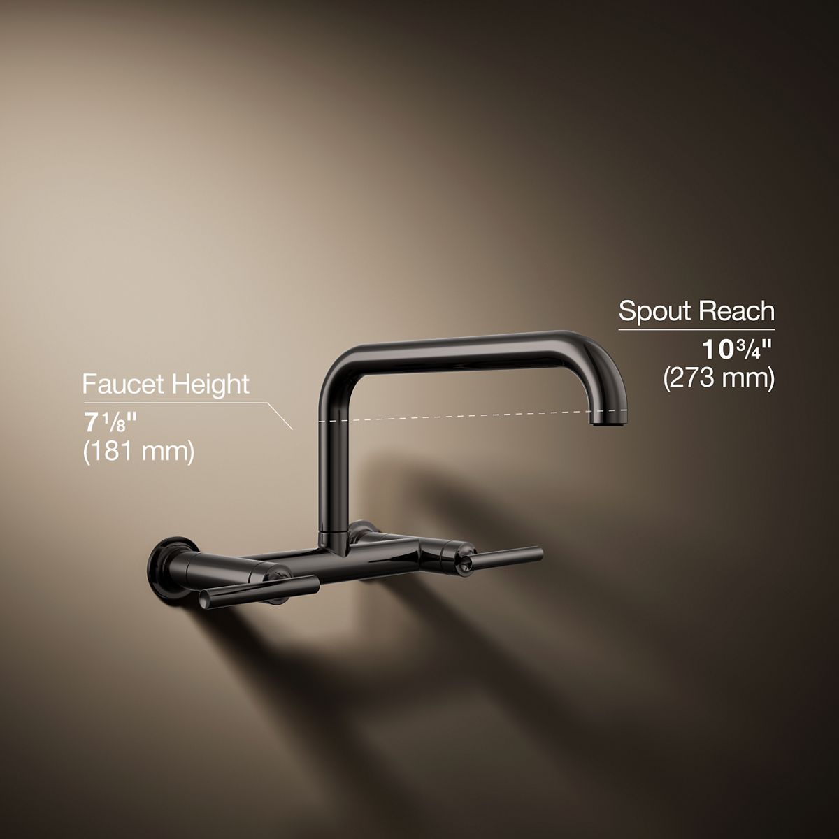 3/4 view of product with dimensions