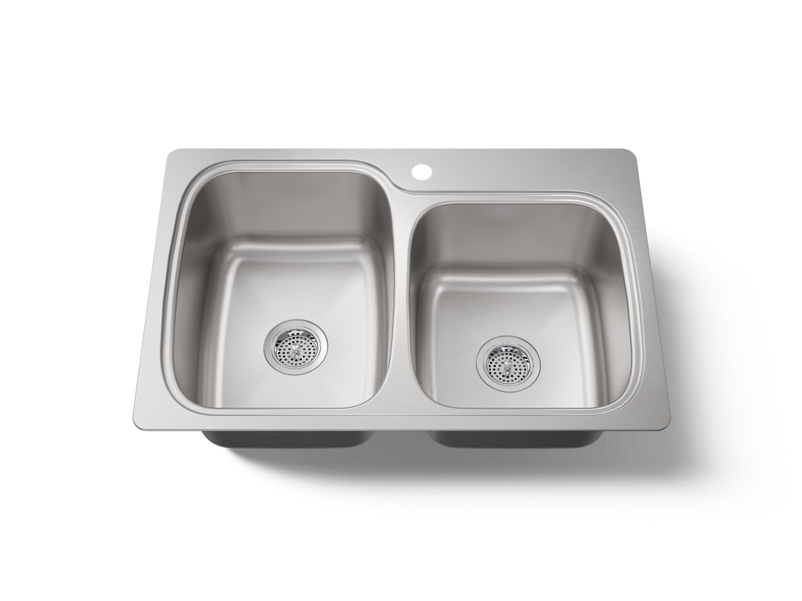 Verse 33" top-/undermount double-bowl kitchen sink
