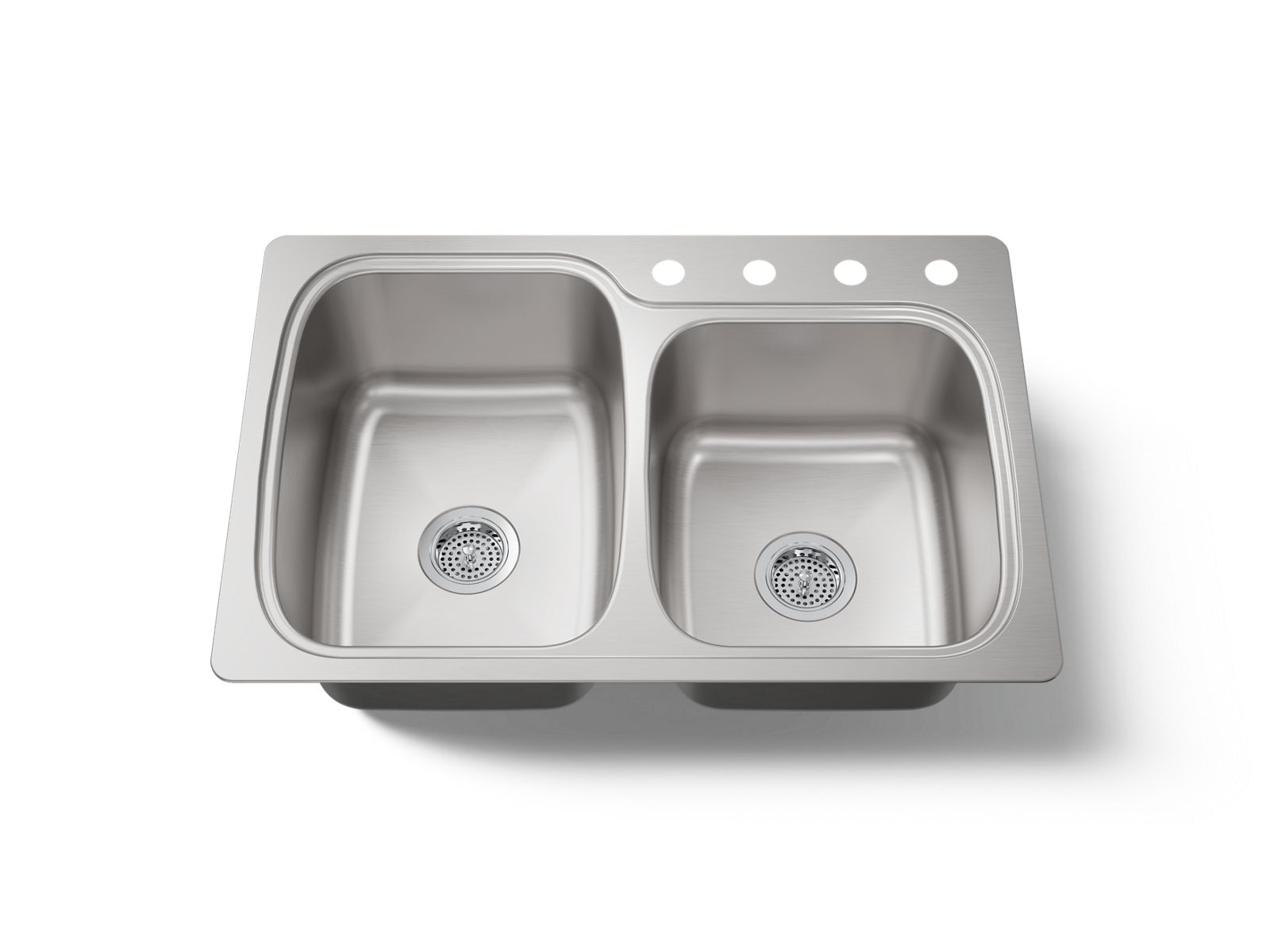 Verse 33" top-/undermount double-bowl kitchen sink