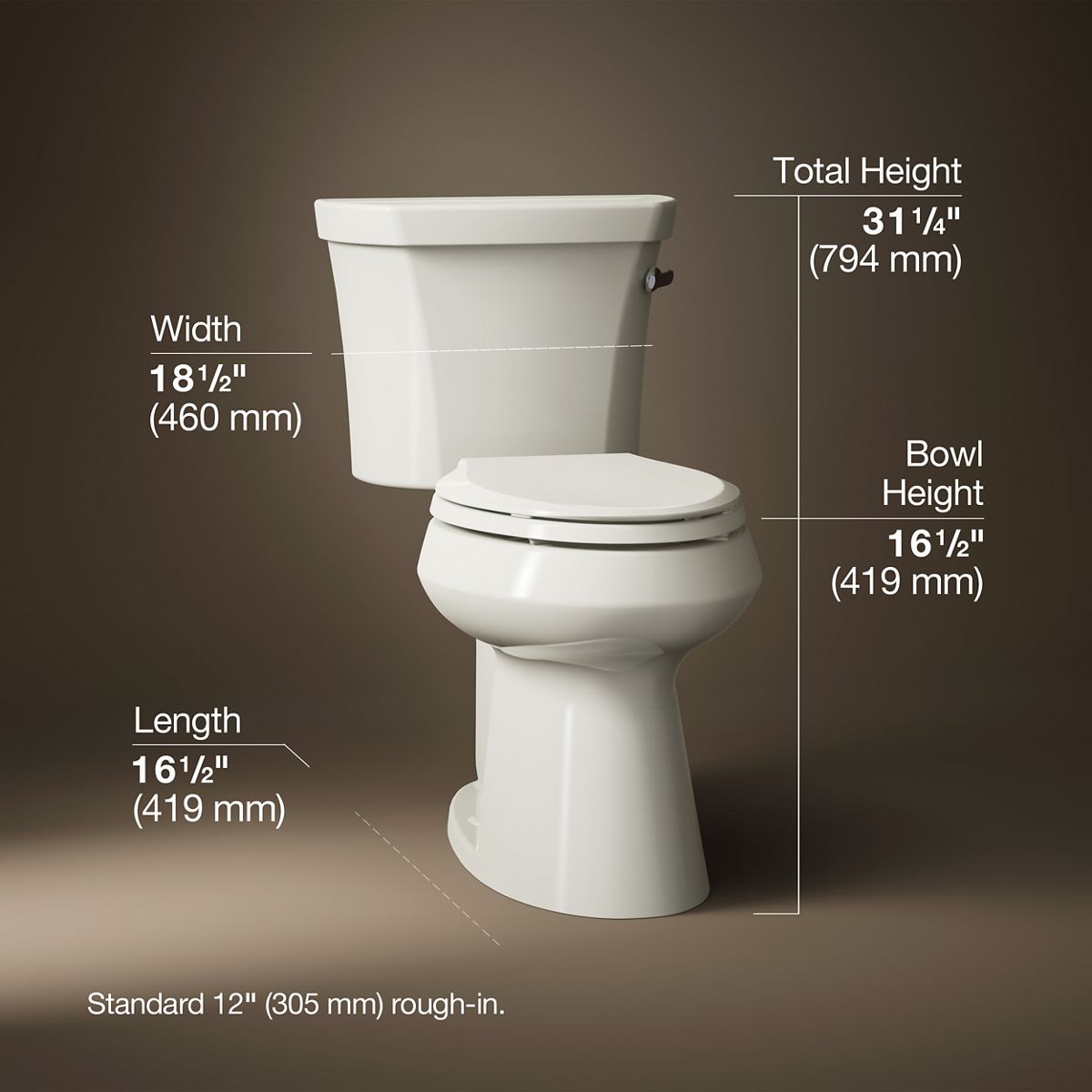 Highline Concealed Trapway Toilet | K-76301-RA | KOHLER