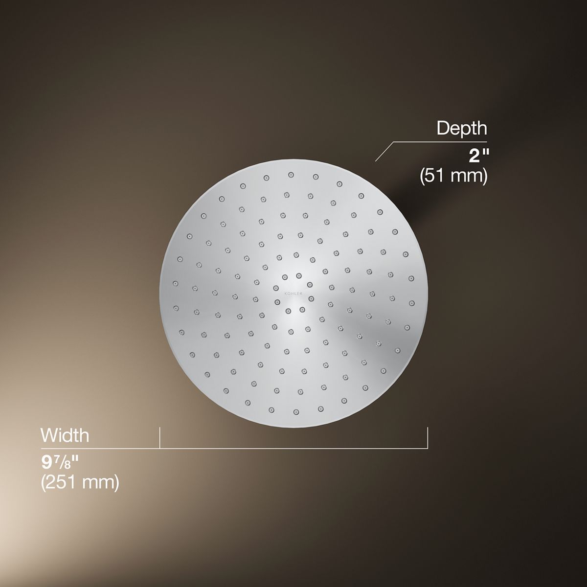 3/4 view of product with dimensions