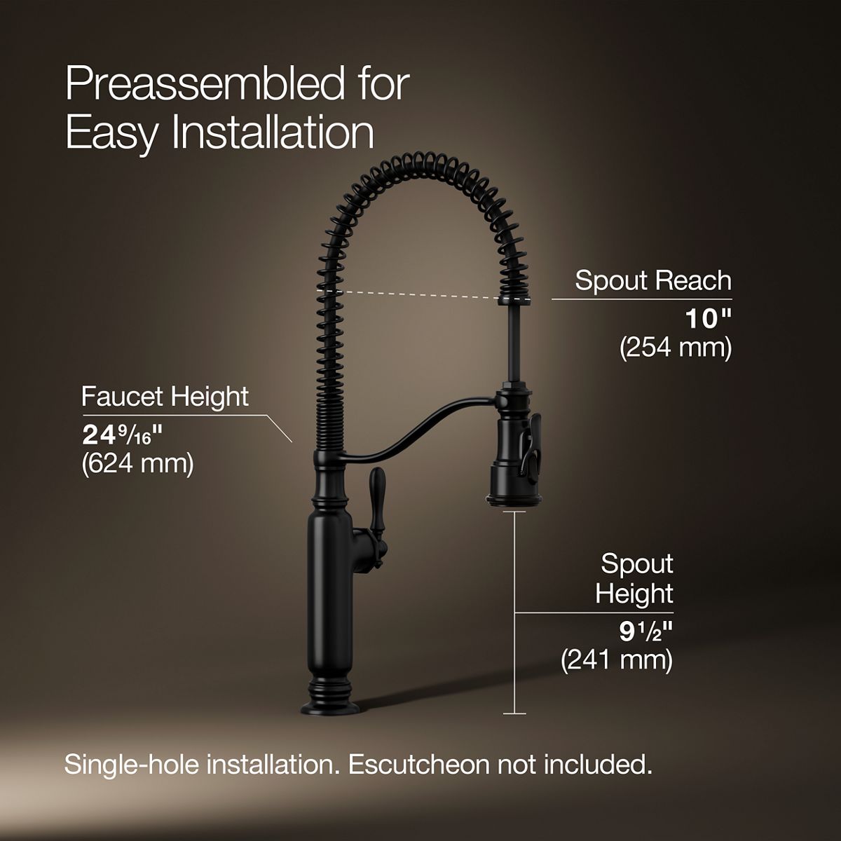 KOHLER | 77515 | Tournant™| Semi-professional kitchen sink faucet