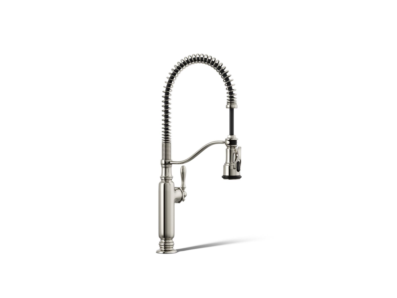 Tournant Semi-professional kitchen sink faucet with three-function sprayhead