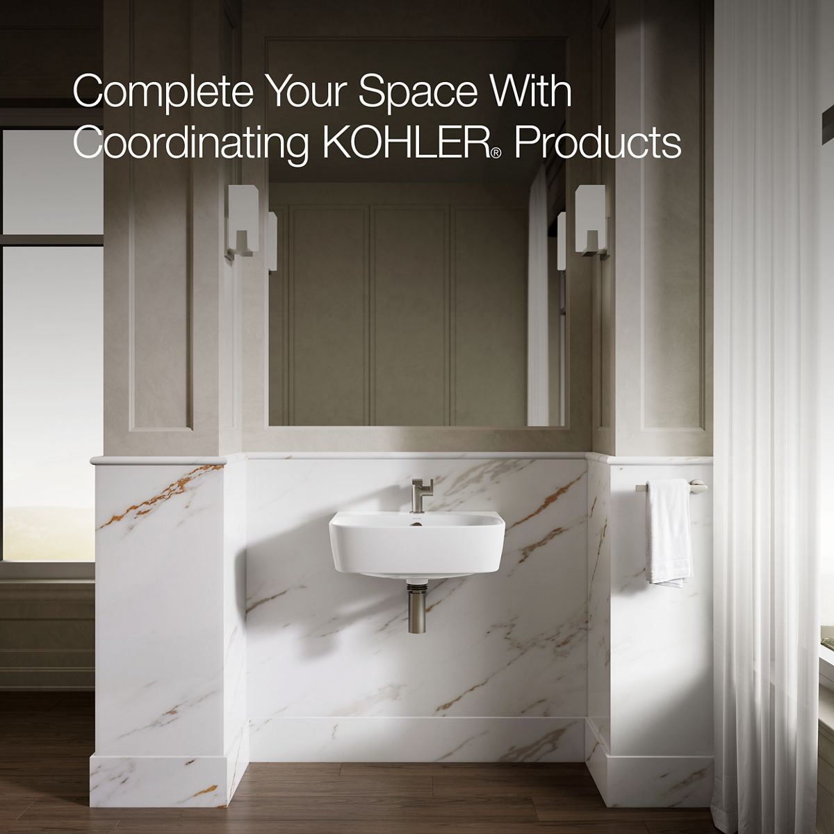 KOHLER | K-77767-1 | ModernLife wall-mount bathroom sink with