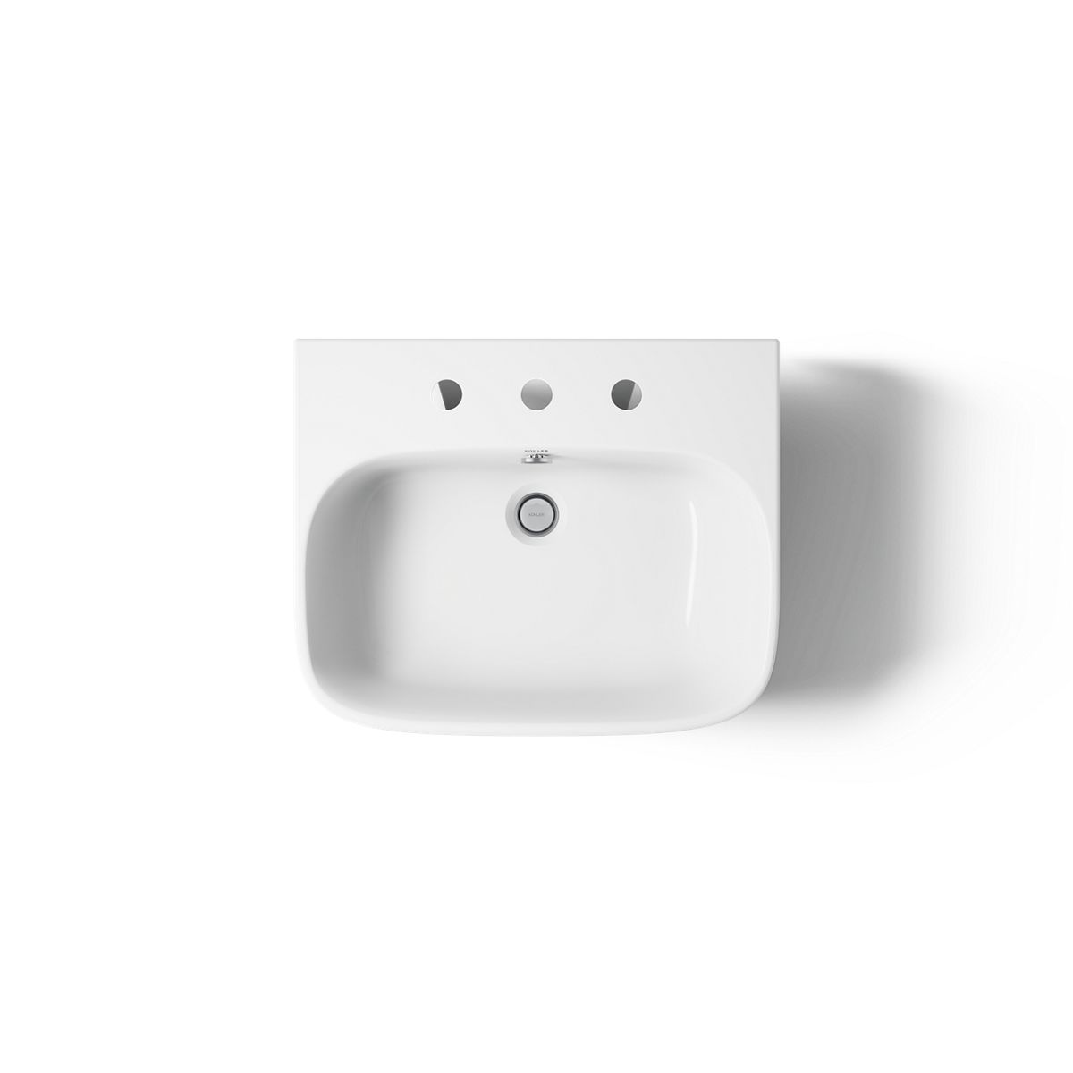 ModernLife wall-mount pedestal bathroom sink with semi-pedestal 