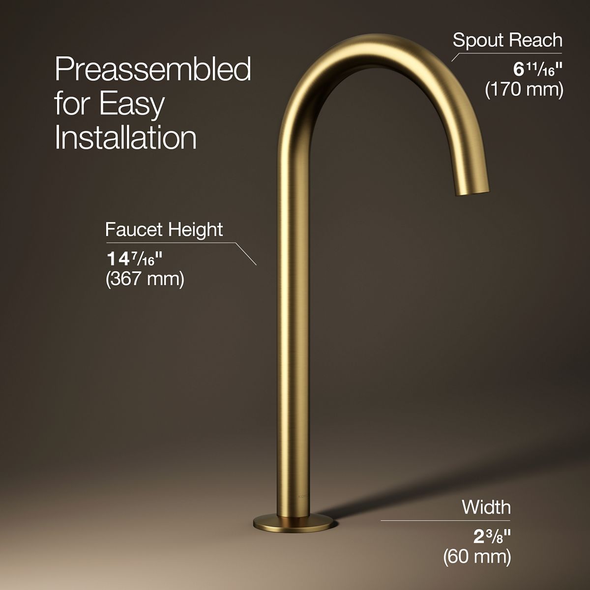 3/4 view of product with dimensions
