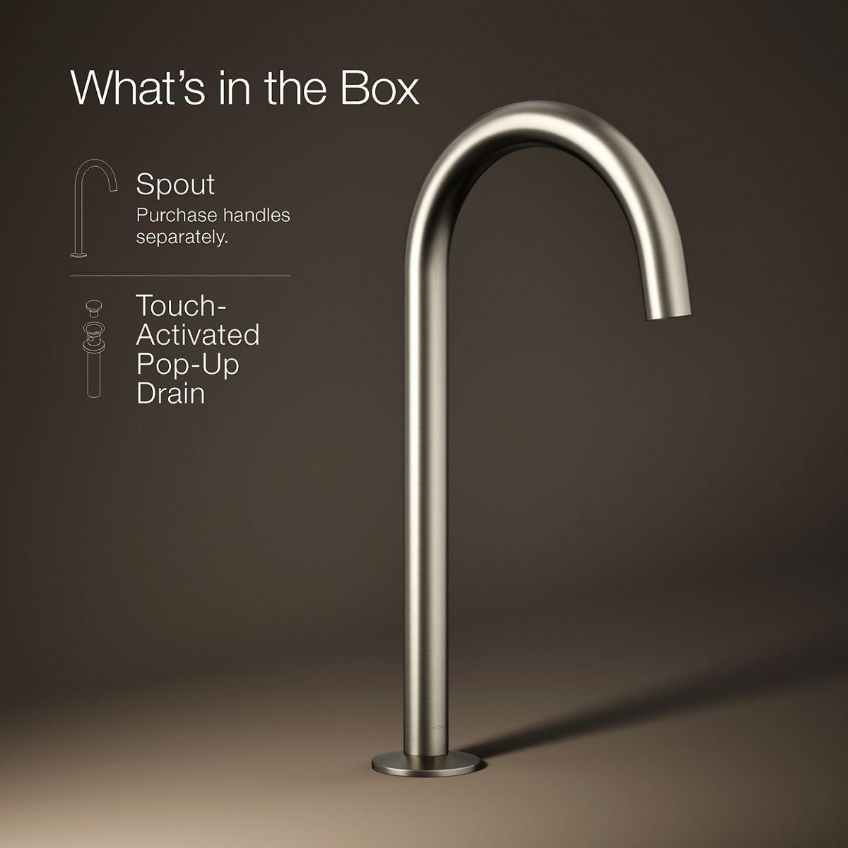 Components Tall Bathroom Sink Spout with Tube Design | K-77965