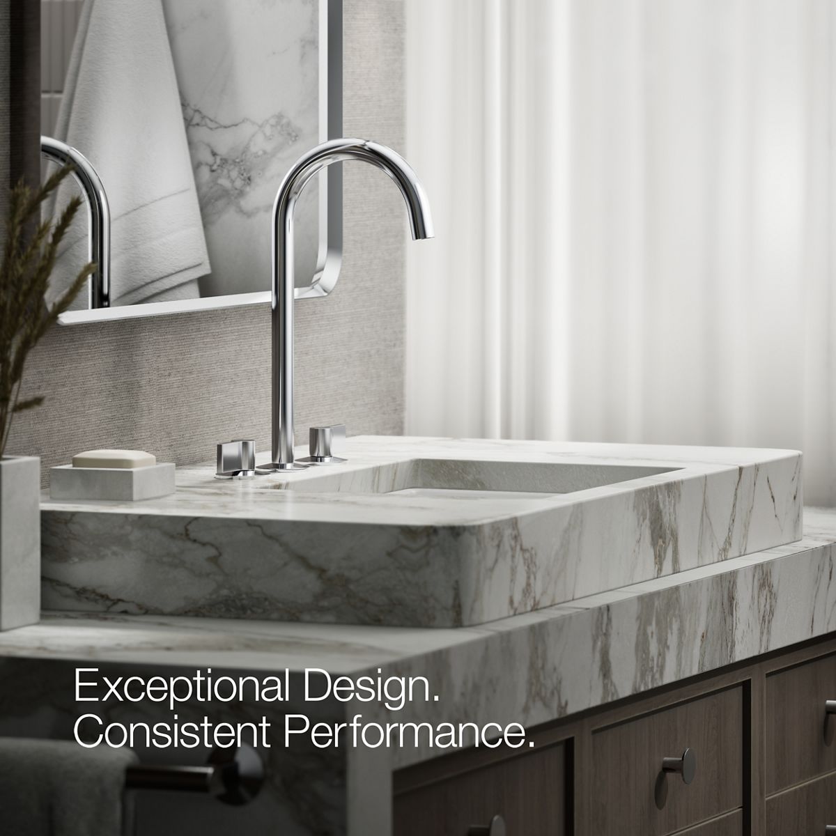 Components Tall Bathroom Sink Spout with Tube Design | K-77965