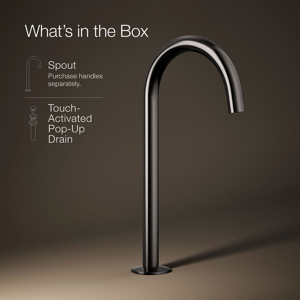 Components Tall Bathroom Sink Spout with Tube Design | K-77965