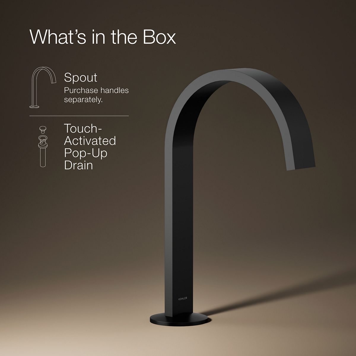 KOHLER | 77968 | Components™| Bathroom sink faucet spout with