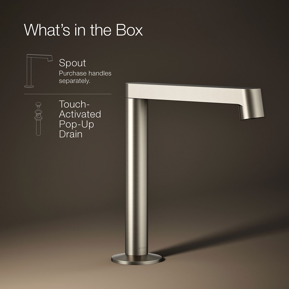 ＰＰ KOHLER | 77969 | Components™| Bathroom sink faucet spout with Row