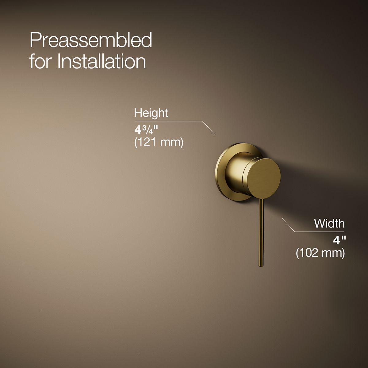 Components Wall-Mount Bathroom Sink Faucet Handle | K-77980-4A