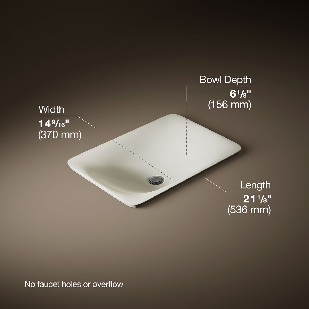 3/4 view of product with dimensions