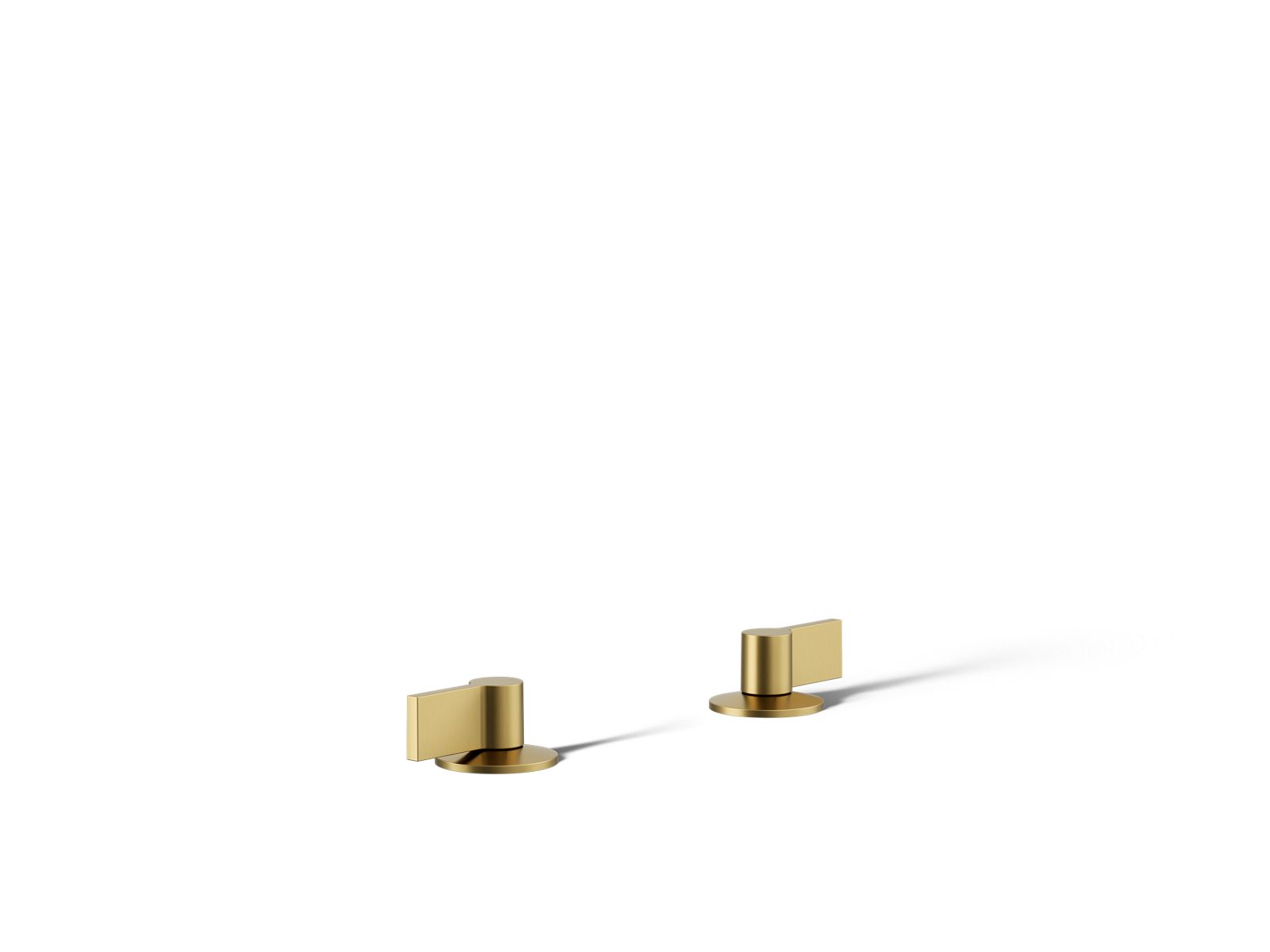 Components Deck-mount bath faucet handles with Lever design