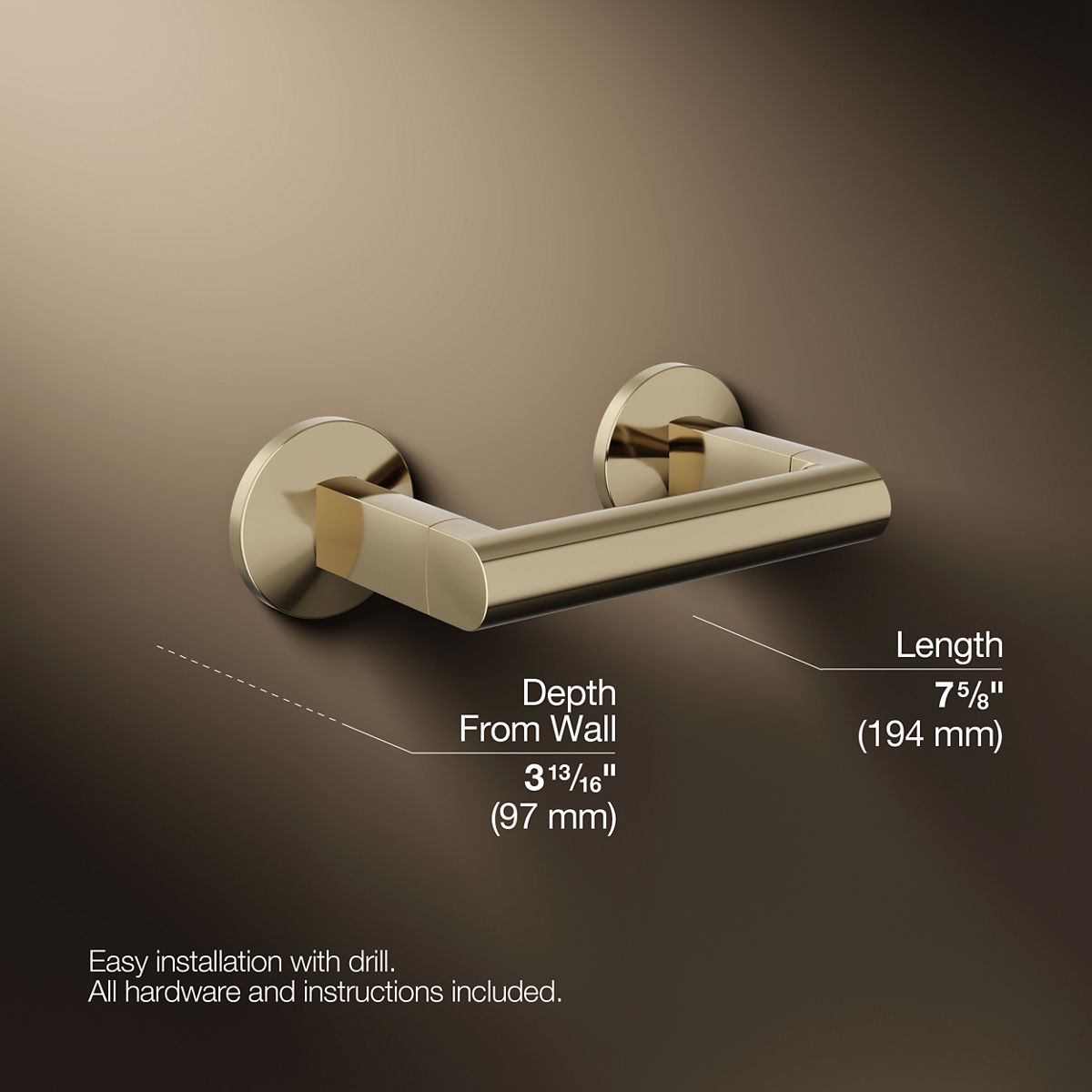 Components Pivoting Toilet Paper Holder | K-78382 | KOHLER