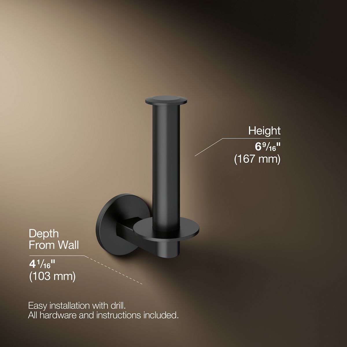Components Vertical Toilet Paper Holder | K-78383 | KOHLER