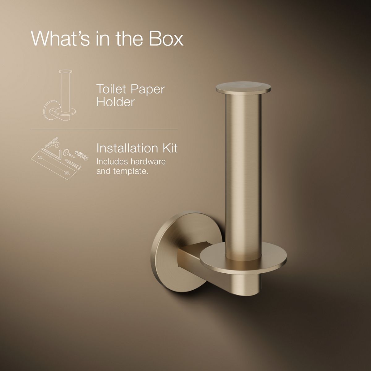 Components Vertical Toilet Paper Holder | K-78383 | KOHLER