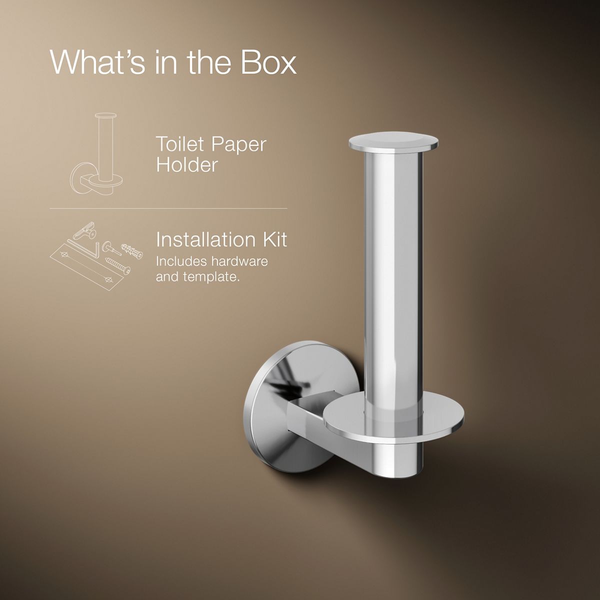 Components Vertical Toilet Paper Holder | K-78383 | KOHLER