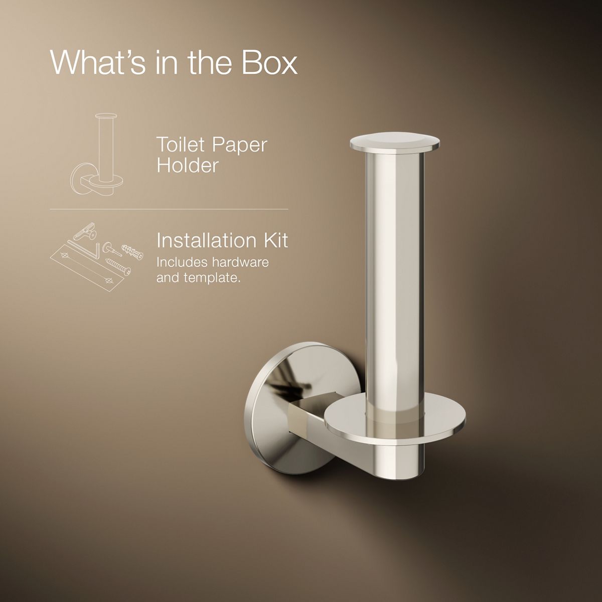 Components Vertical Toilet Paper Holder | K-78383 | KOHLER