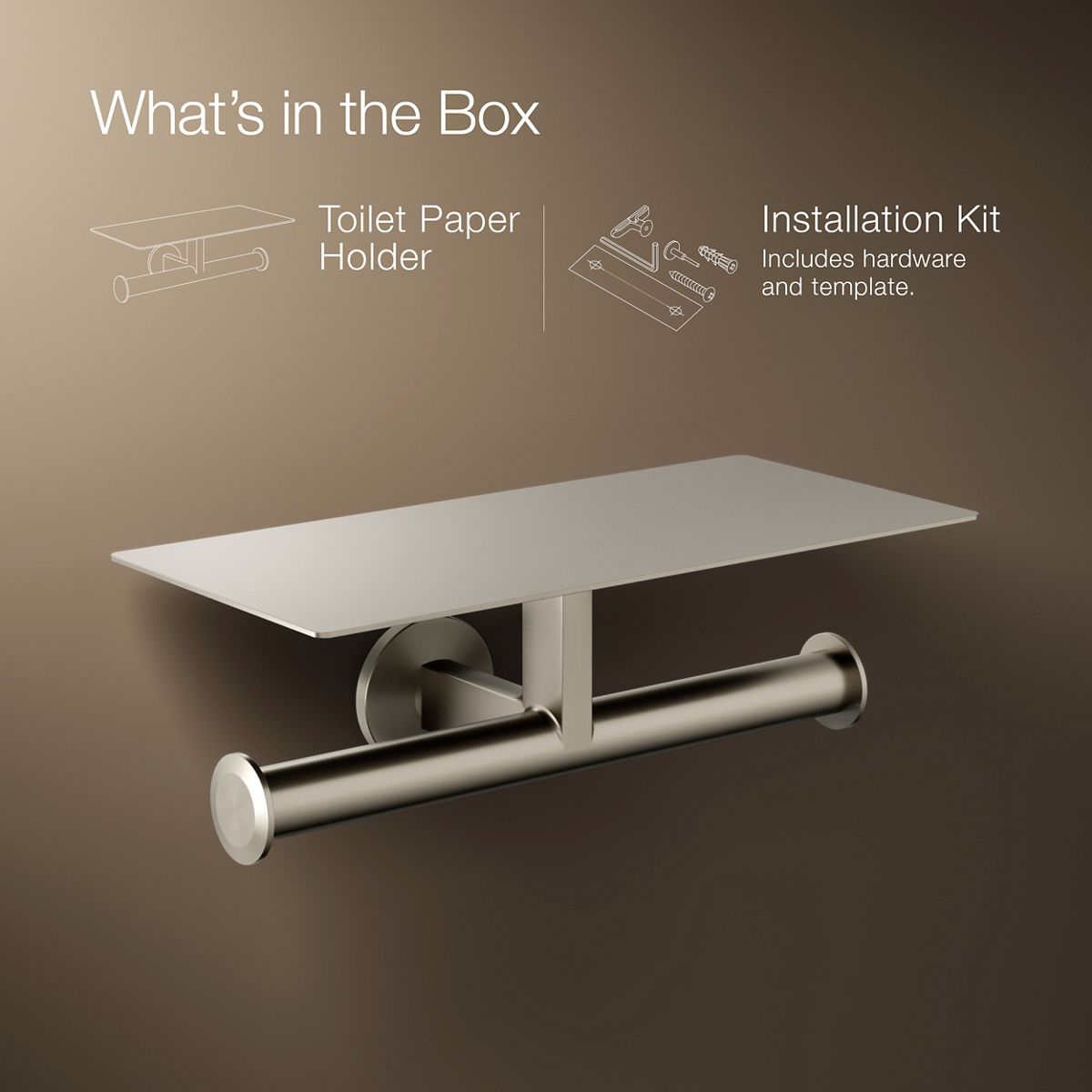KOHLER | 78384 | Components™| Covered double toilet paper holder