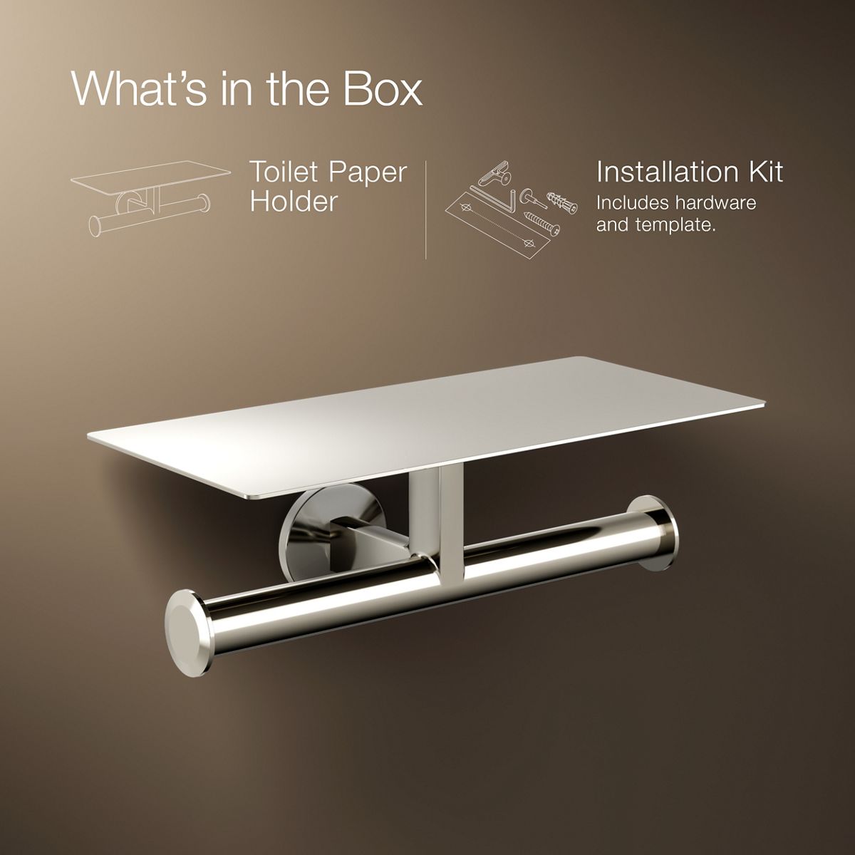 Components Covered Double Toilet Paper Holder | K-78384 | KOHLER