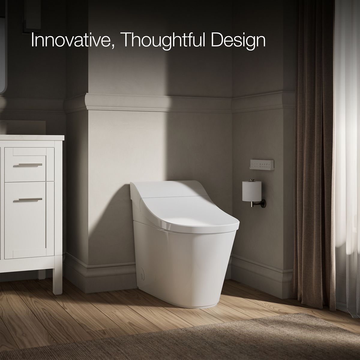 Up to 2 walls & multiple product categories visible, 2-point perspective