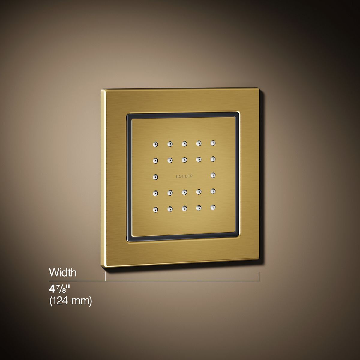 3/4 view of product with dimensions