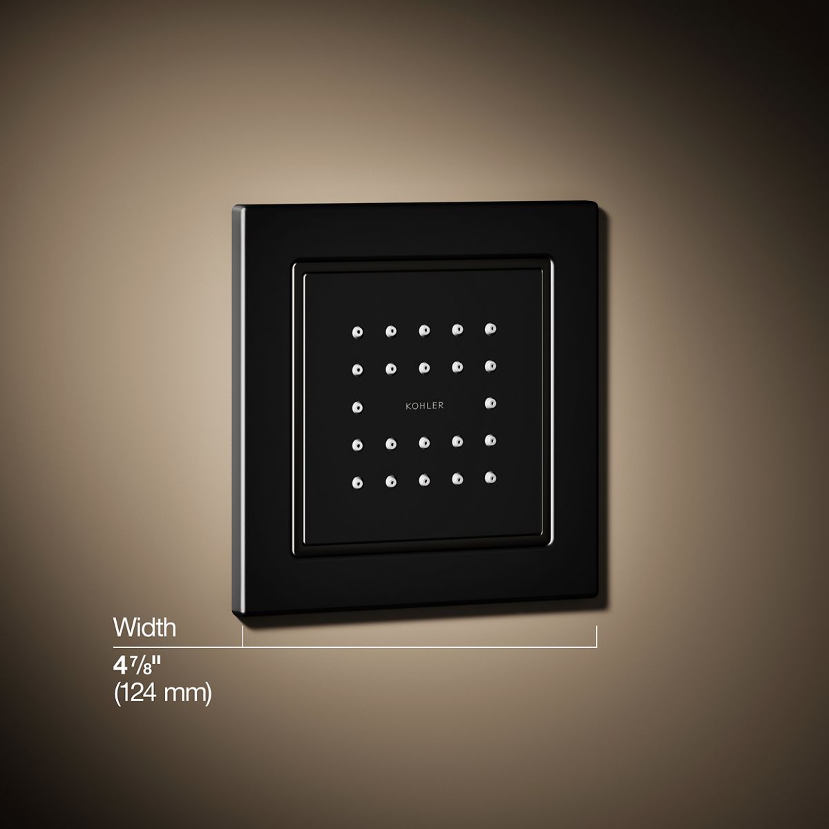 3/4 view of product with dimensions