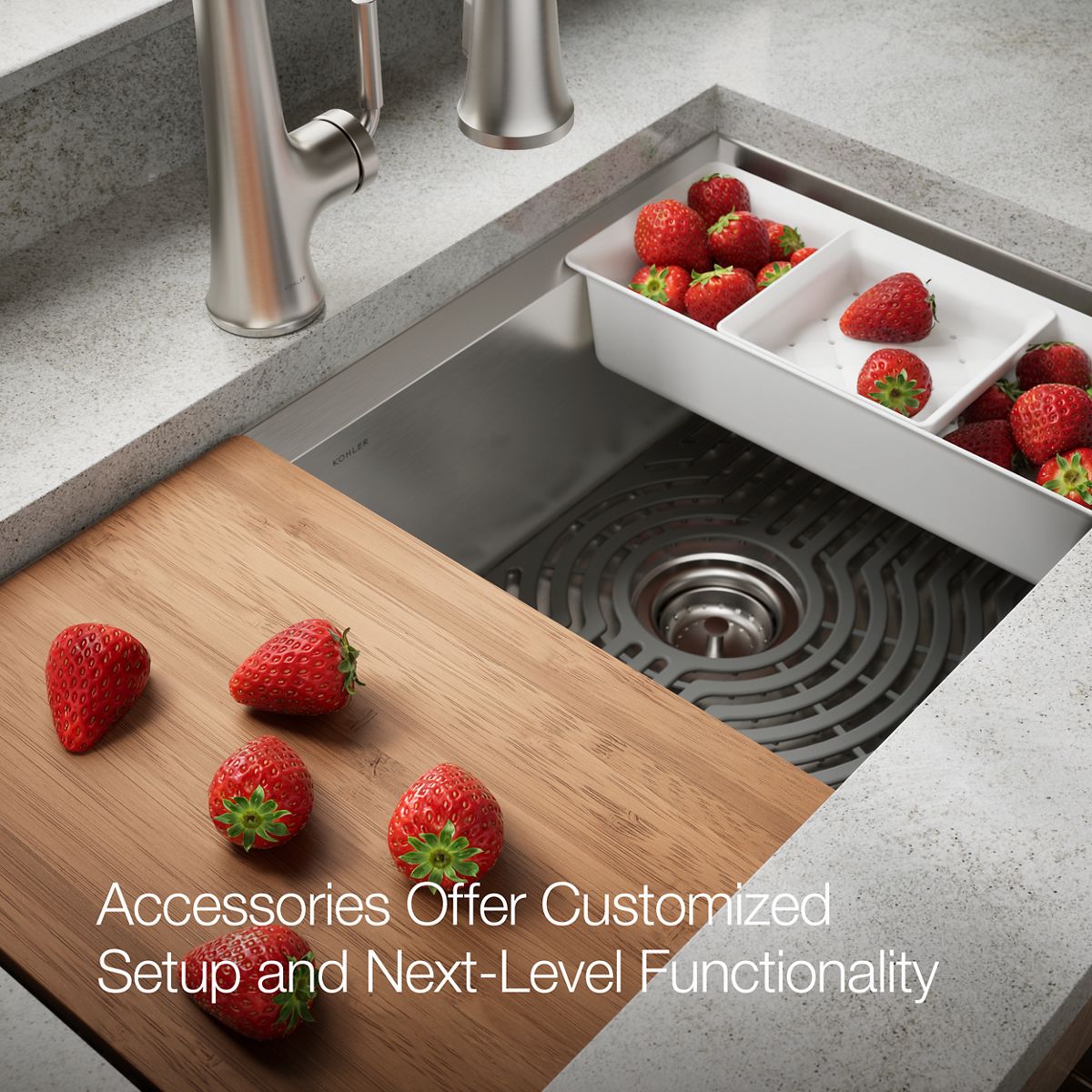 Task Workstation Kitchen Sink | K-80085-1PC | KOHLER
