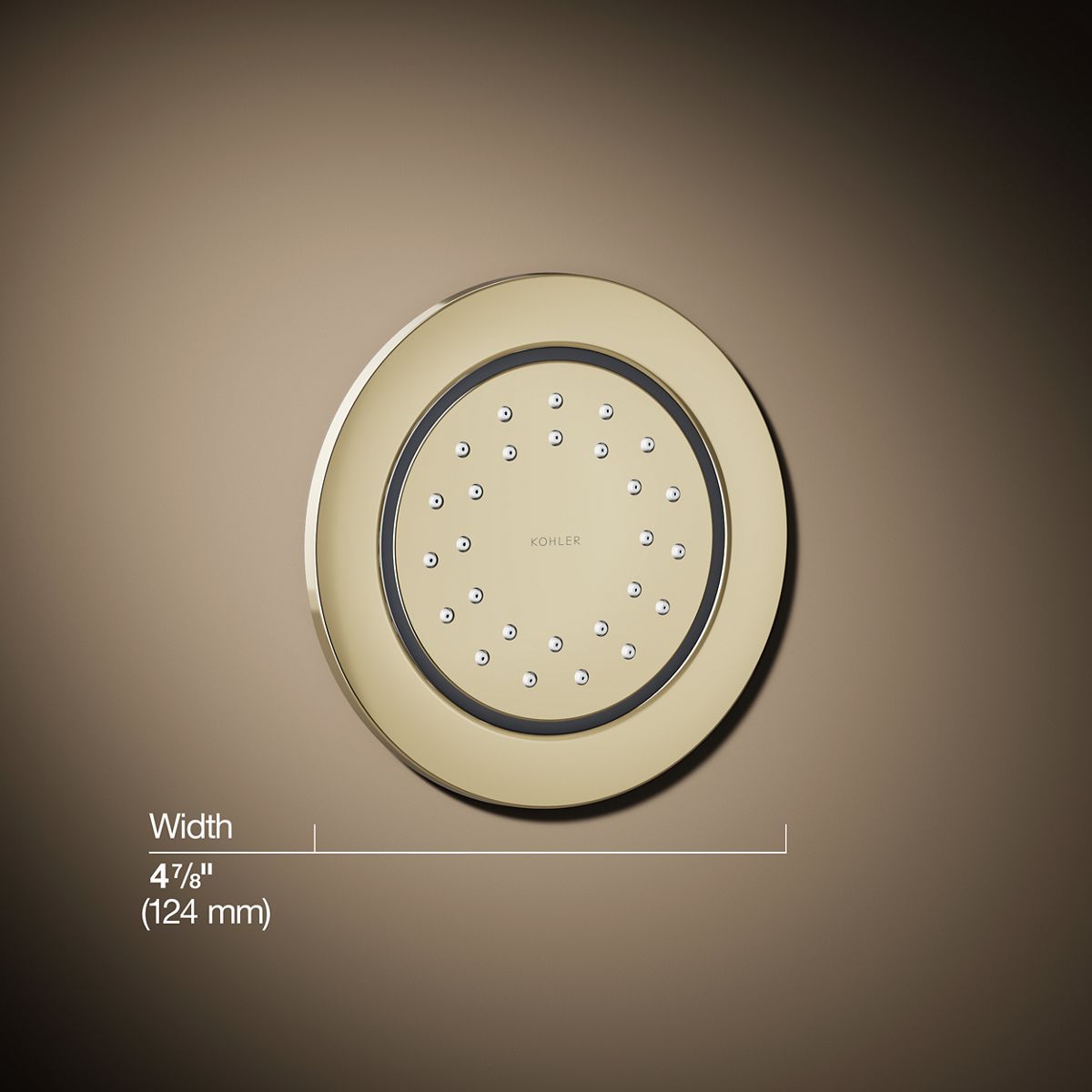 3/4 view of product with dimensions