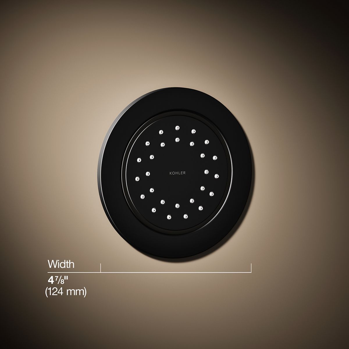 3/4 view of product with dimensions