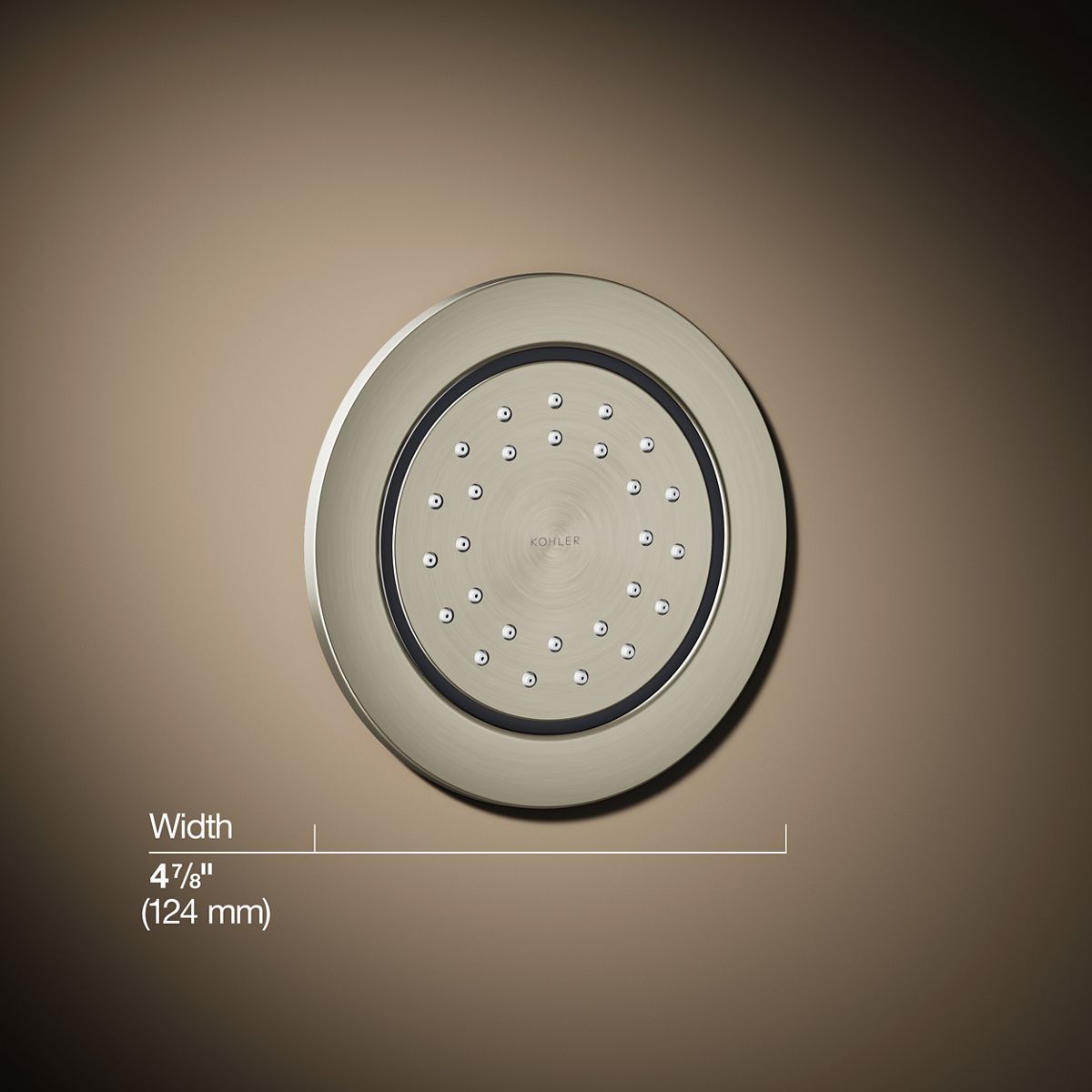 3/4 view of product with dimensions