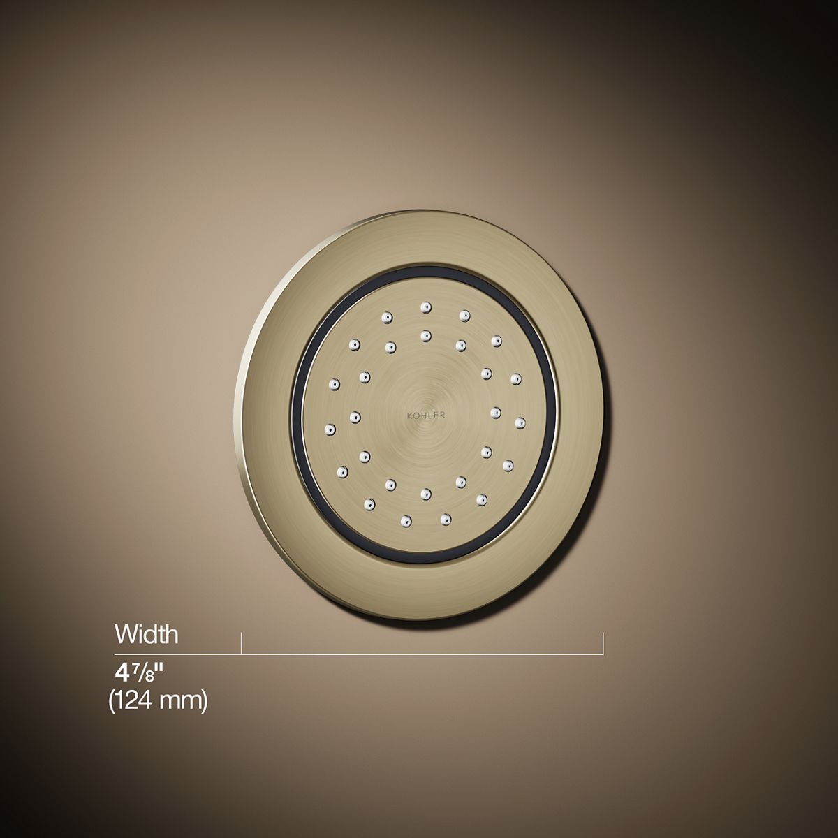 3/4 view of product with dimensions