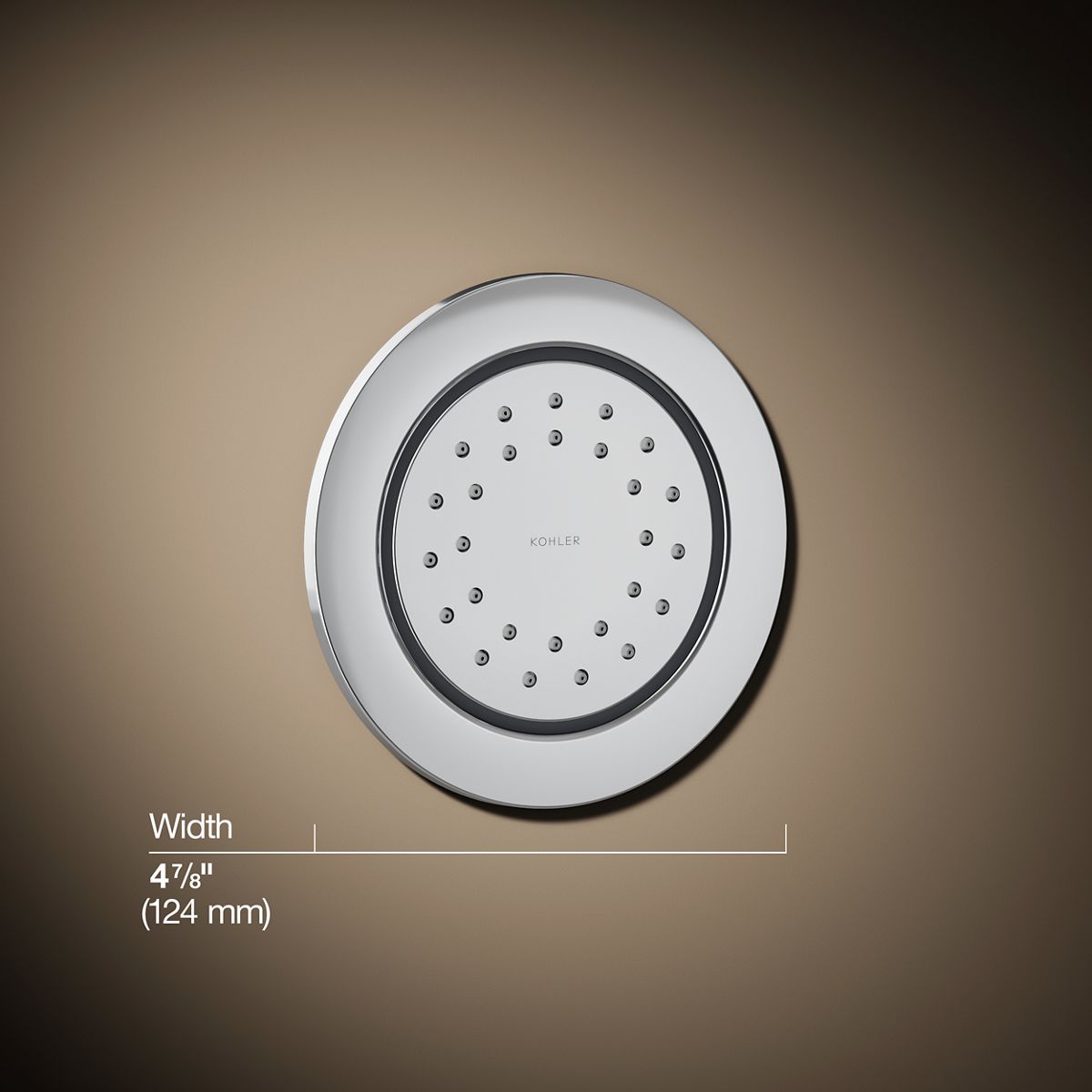3/4 view of product with dimensions