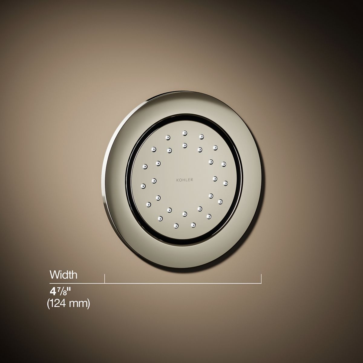 3/4 view of product with dimensions