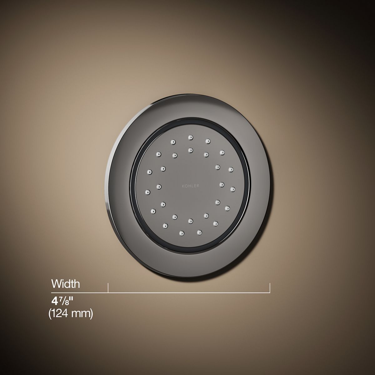 3/4 view of product with dimensions