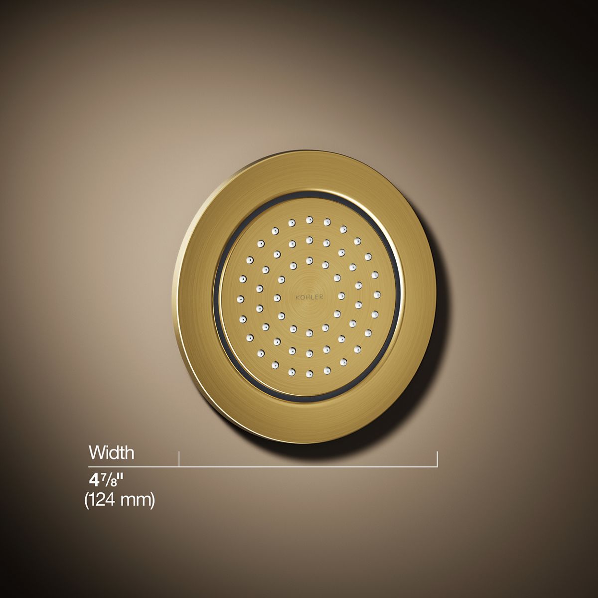 3/4 view of product with dimensions