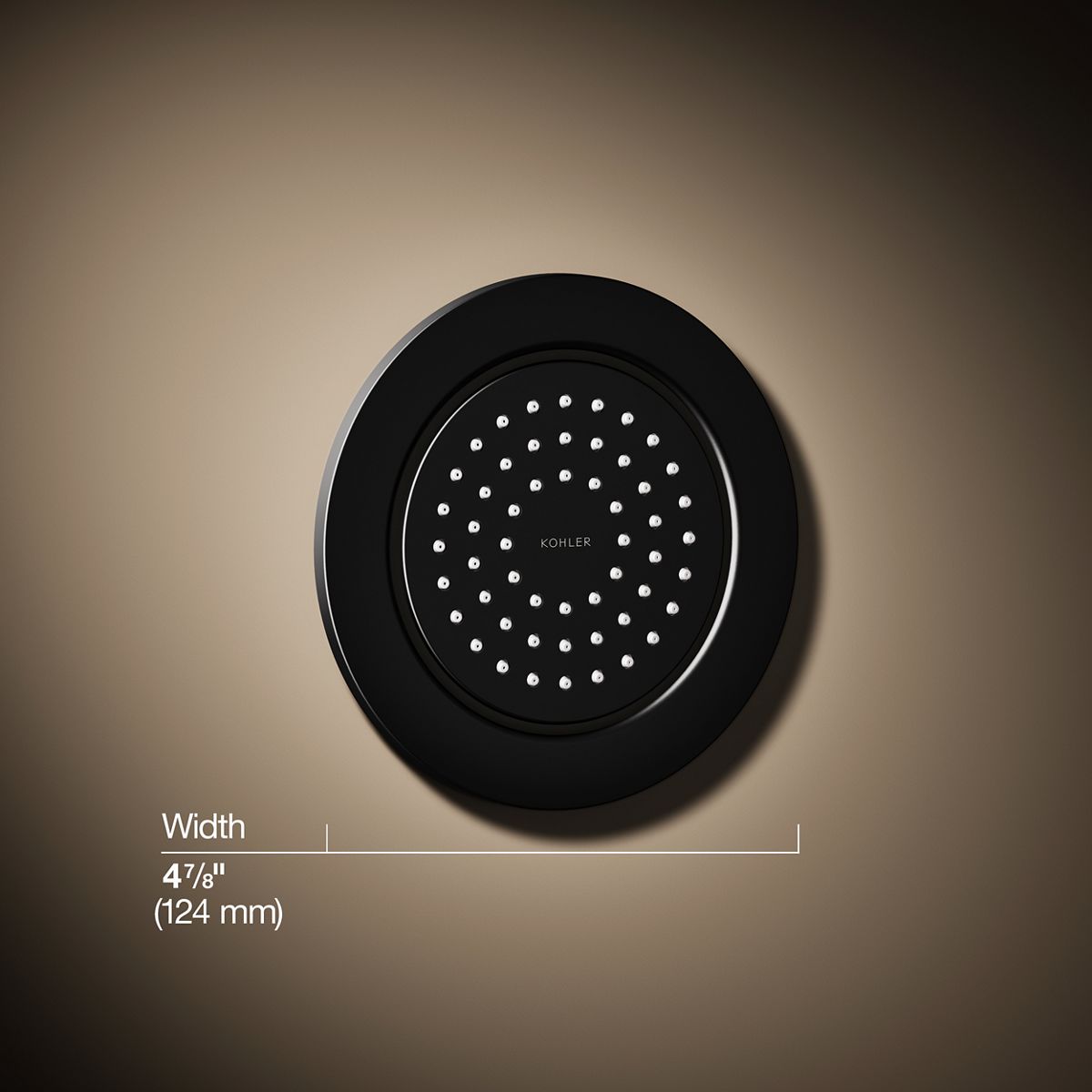 3/4 view of product with dimensions