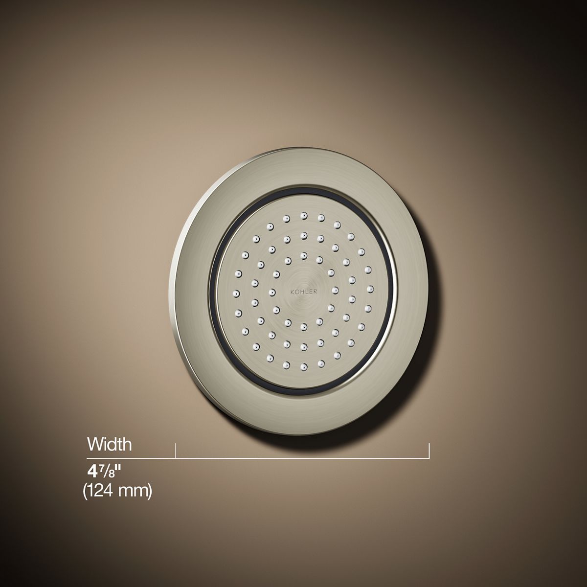 3/4 view of product with dimensions