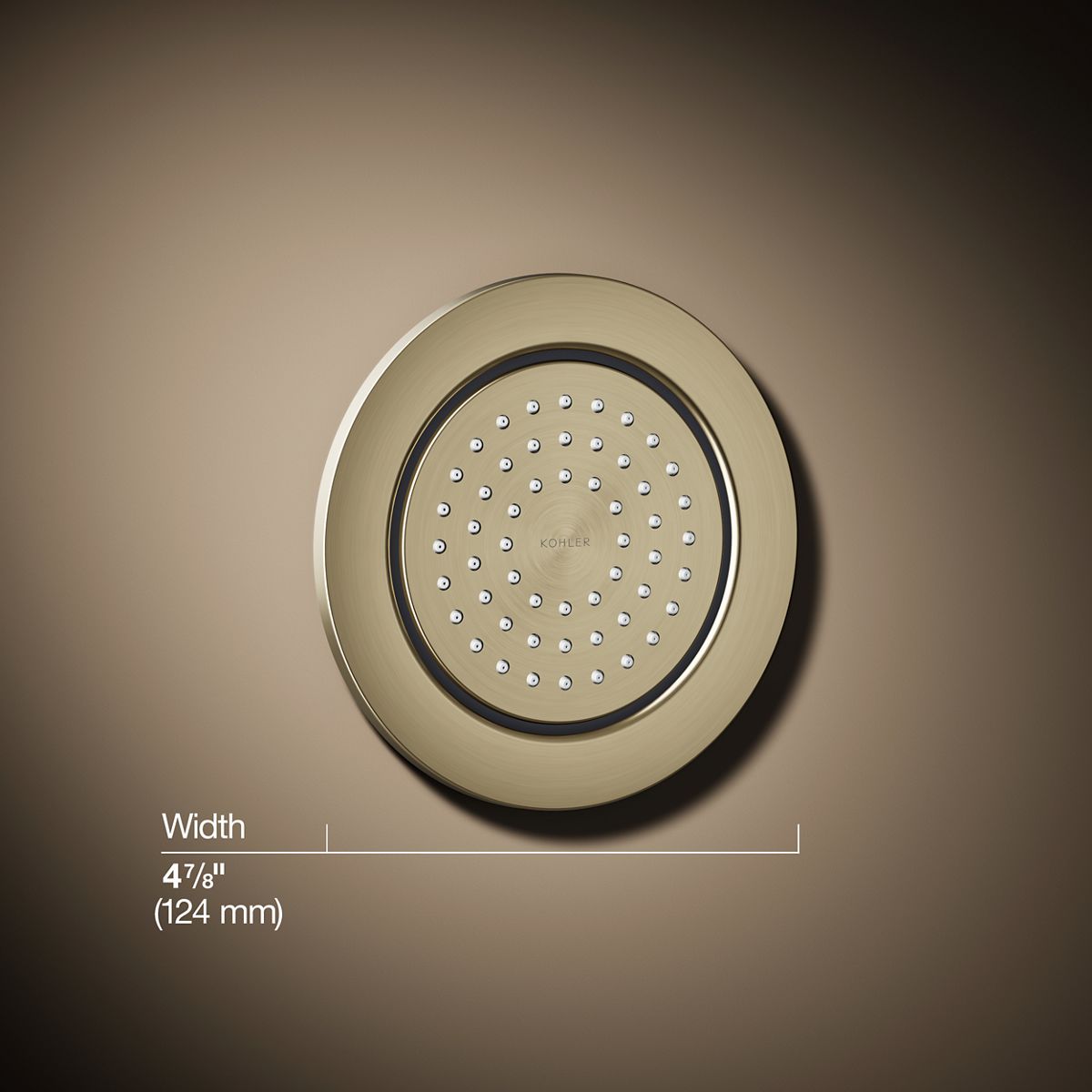 3/4 view of product with dimensions