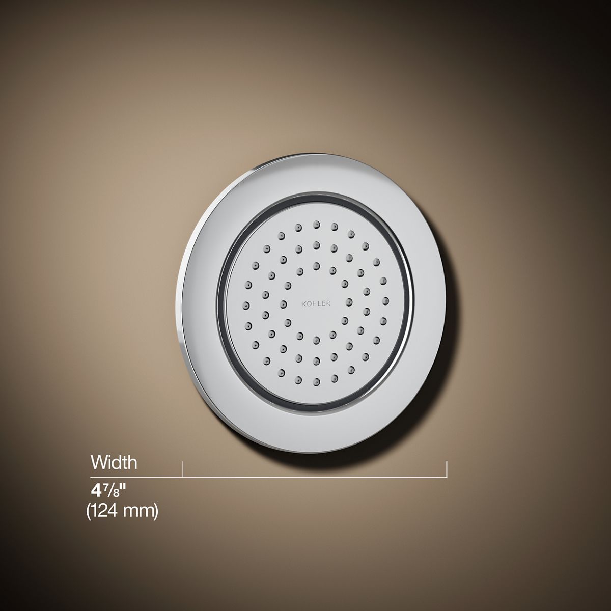 3/4 view of product with dimensions