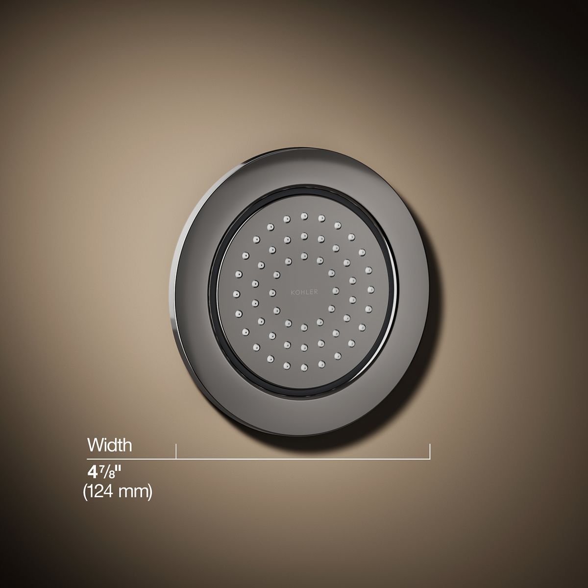 3/4 view of product with dimensions