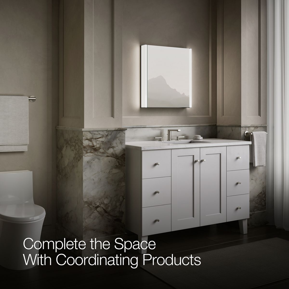 Maxstow Lighted Medicine Cabinet | K-81145-SLE | KOHLER