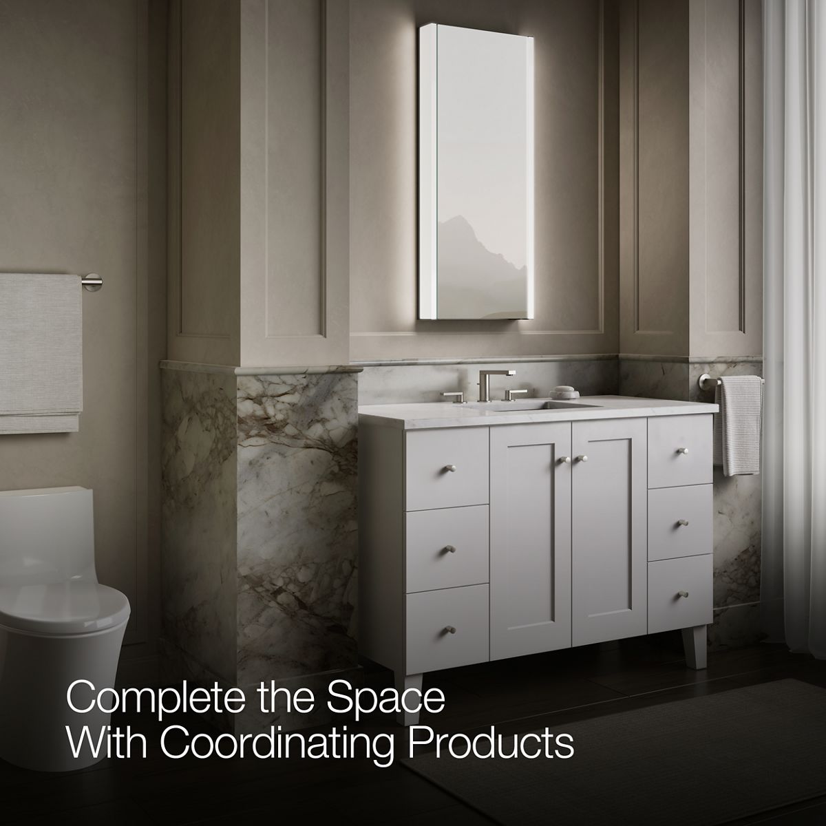 Maxstow Lighted Medicine Cabinet | K-81147-SLE | KOHLER