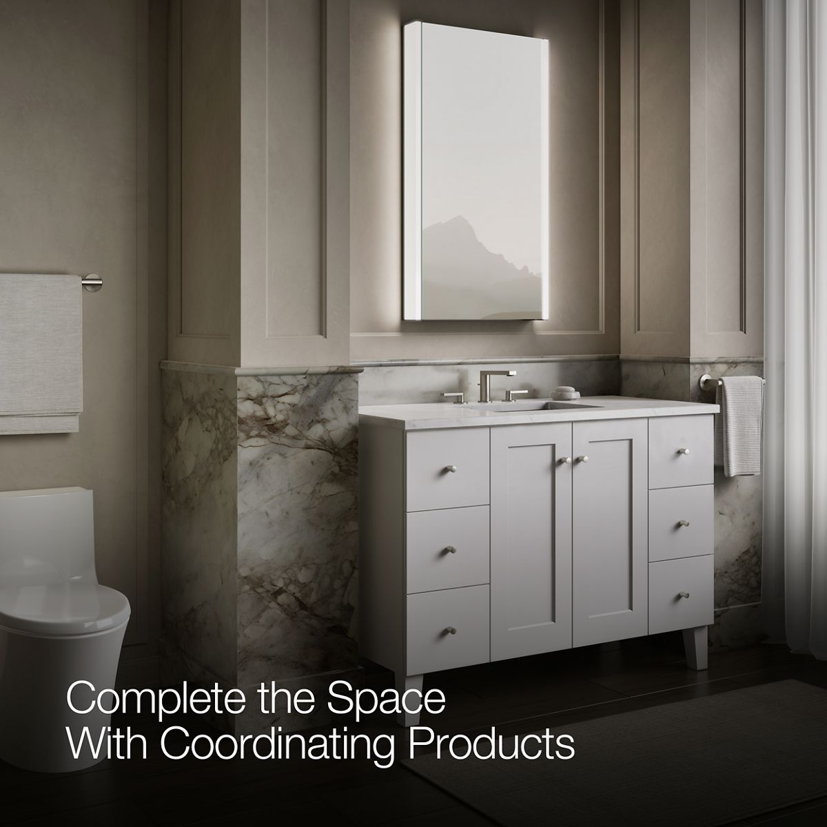 Maxstow Lighted Medicine Cabinet | K-81148-SLE | KOHLER