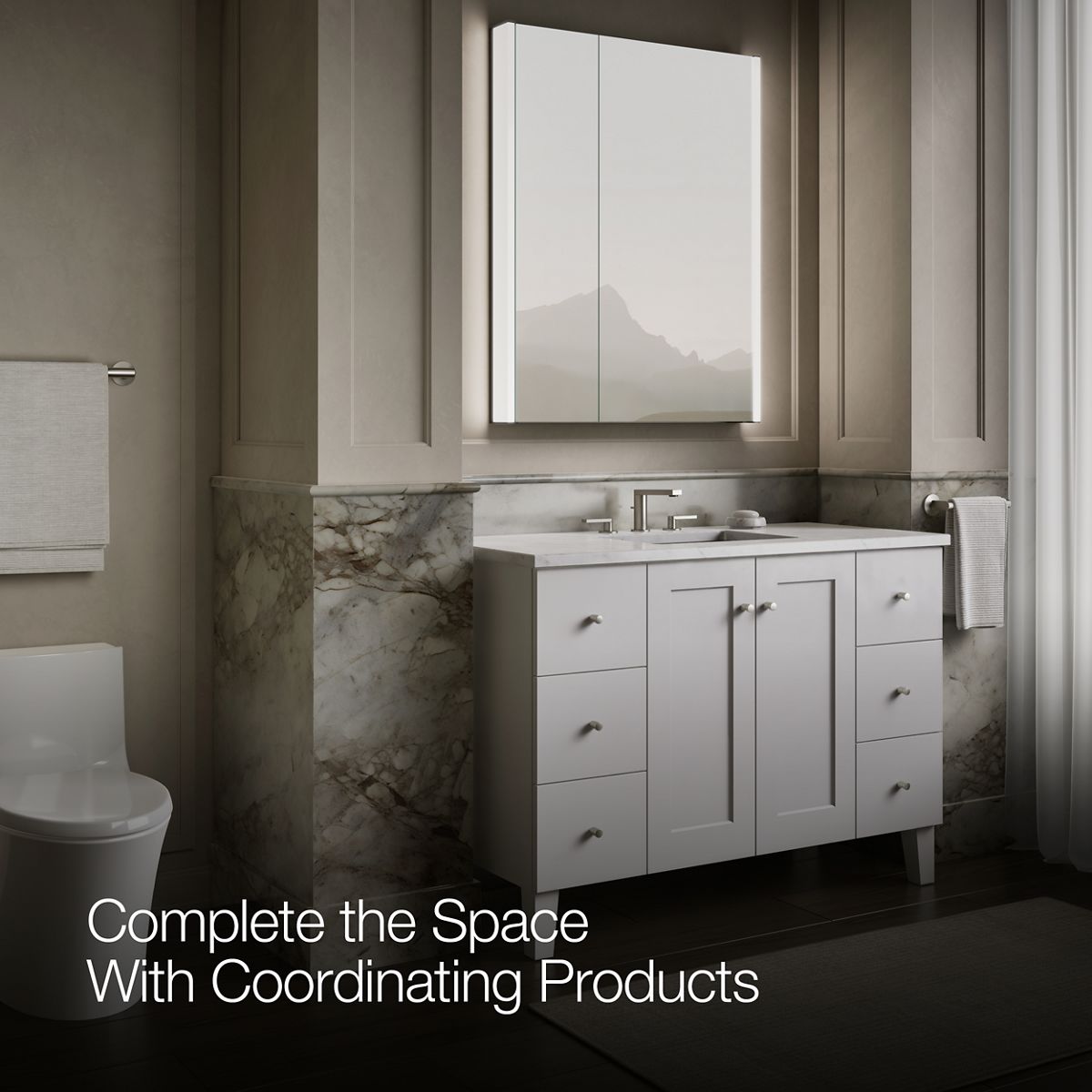 Up to 3 walls & multiple product categories visible