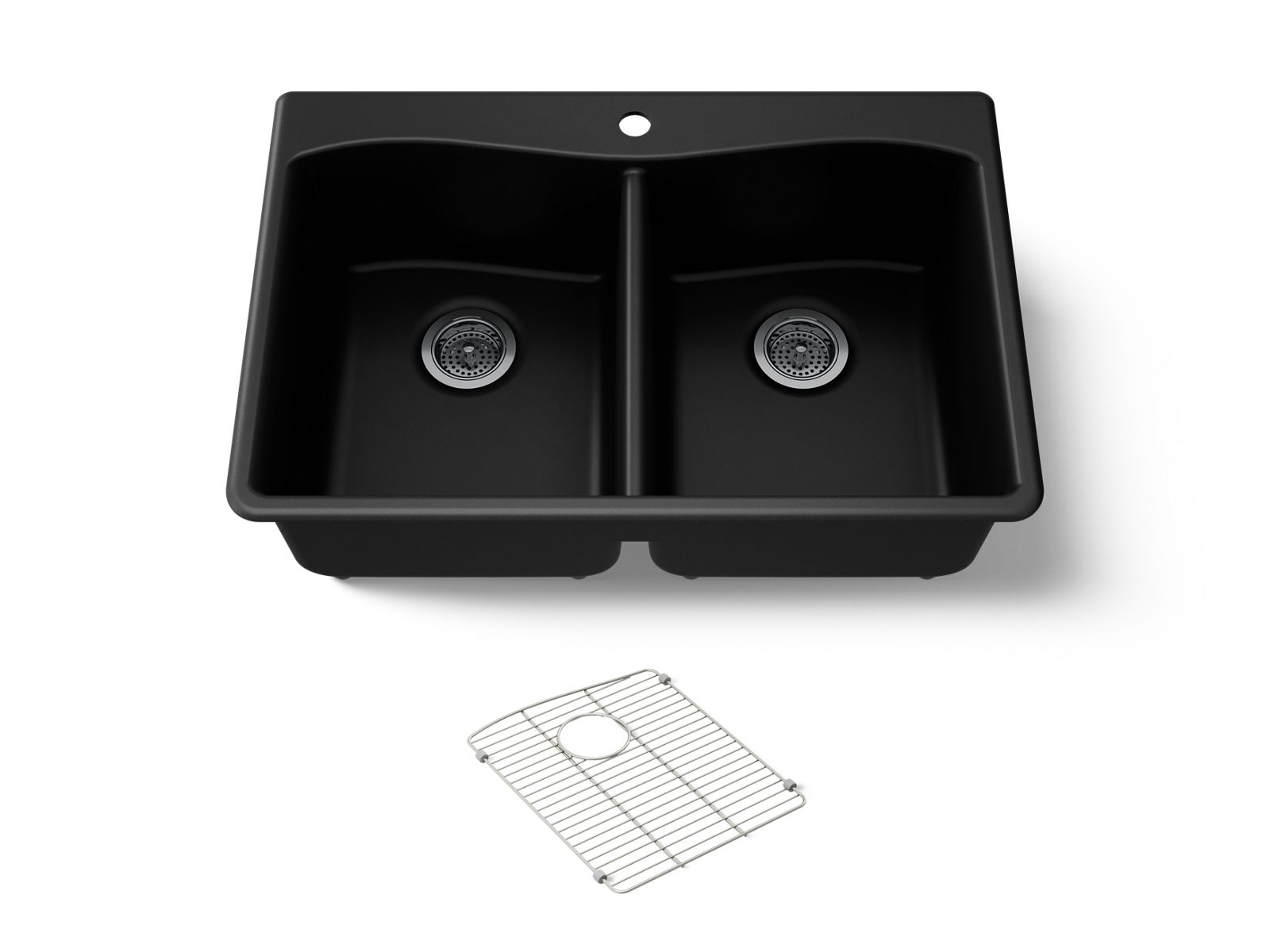 Kennon 33" top-/undermount double-bowl kitchen sink