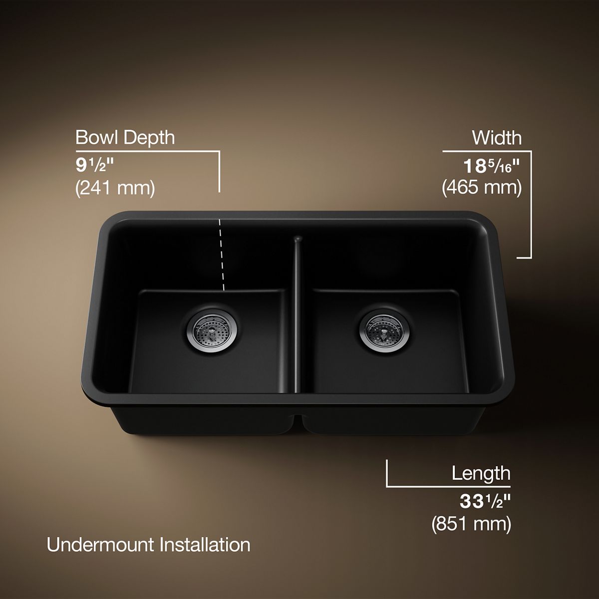 3/4 view of product with dimensions