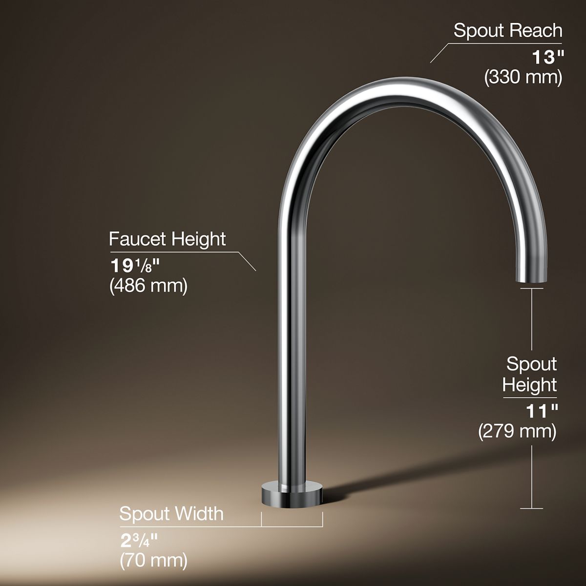 3/4 view of product with dimensions
